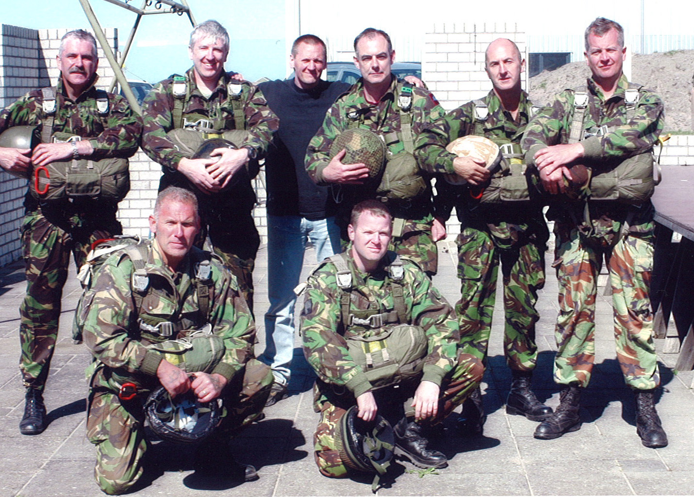 Back L-R Mike, Paul, Melvyn (Instructor), Sean, Kaiser & Tommy. Front L-R Mick & Chris - the team in Texel, Holland. (Why am I the only one smiling? Do they all know something I don't??)